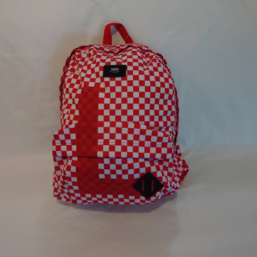 Vans Old Skool III Red/White Checker Backpack (Custom)